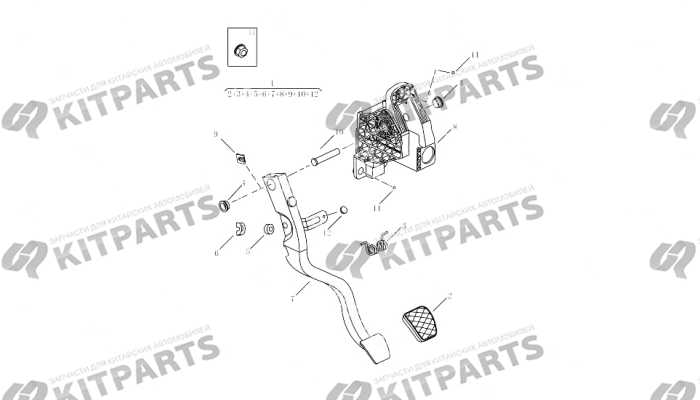 Педаль сцепления [6MTT250] Geely Atlas
