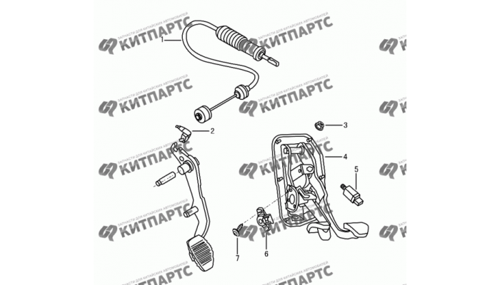 Педаль сцепления, тормоза Dong Feng S30